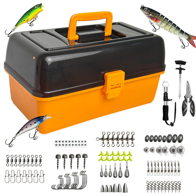 Fishing Hook - Caja de aparejos naranja con juego