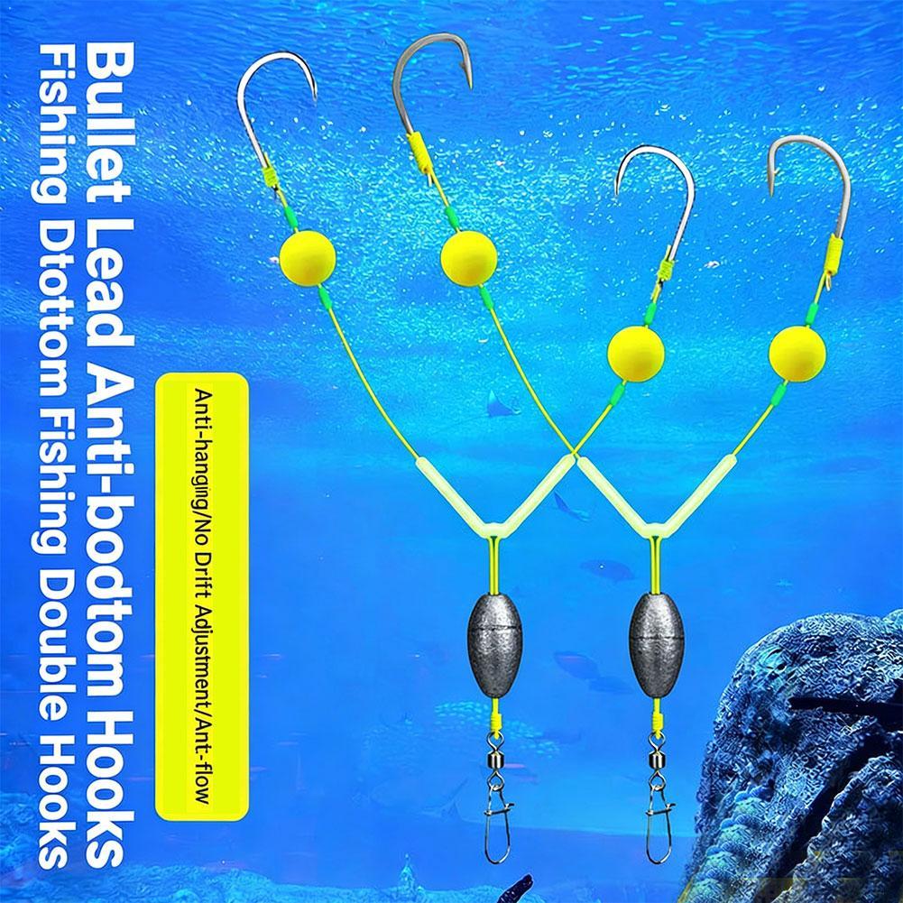 Fishing Hook Weedless - Equipo de pesca con doble anzuelo