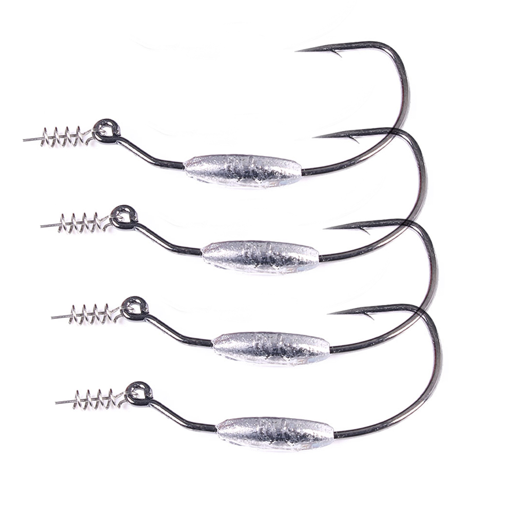 Fishing Hook Offset - Anzuelos offset con contrapeso y pin
