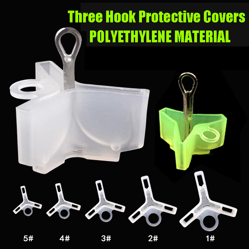 Fishing Hook Treble - 20 unids/lote, tapas protectoras duraderas, cubierta