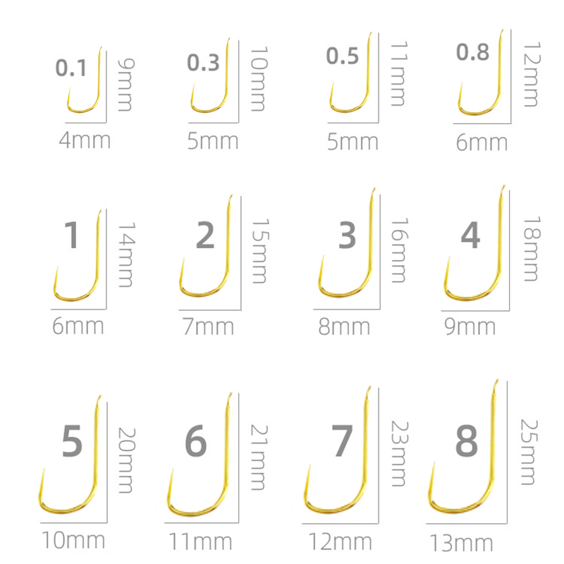Fishing Hook Size - 100 piezas Shinkanto sin púas multitipo