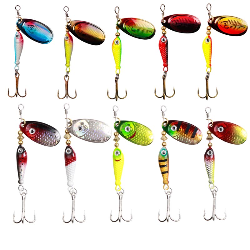 Fishing Hook Treble - 10 unids/set Spinner señuelos 9,1g 7cm