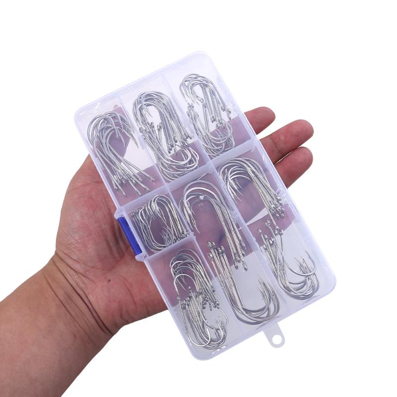 Fishing Hook Offset - Juego de 120 Anzuelos de Acero
