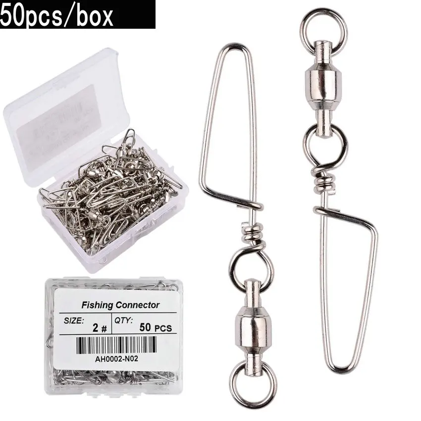 Fishing Hook Stainless Steel - 50 Uds rodamiento de bolas de