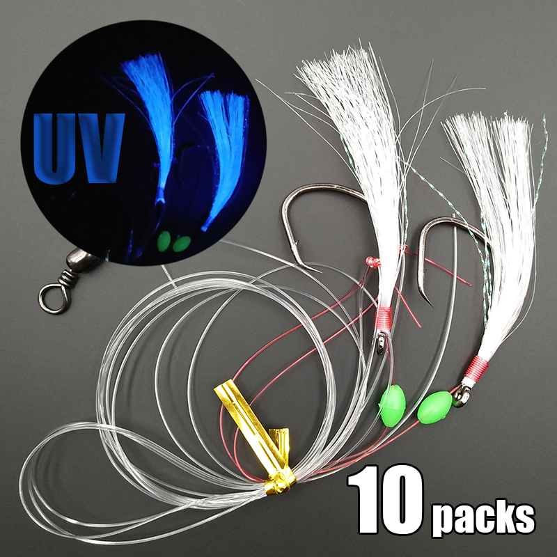 Fishing Hook Circle - Equipo de pesca Lunker Sabiki, 10