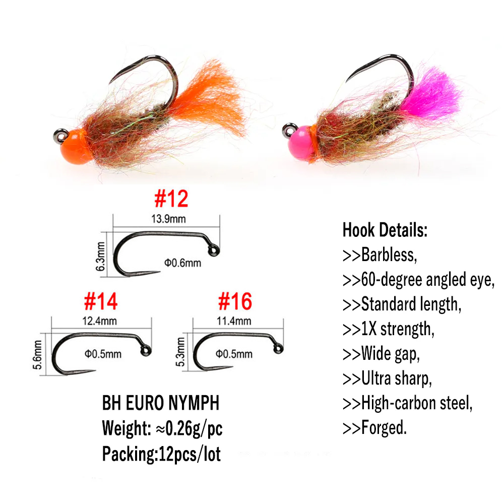 Wifreo, 12 Uds., cabeza de cue - Fishing Hook Barbless reseña y precio