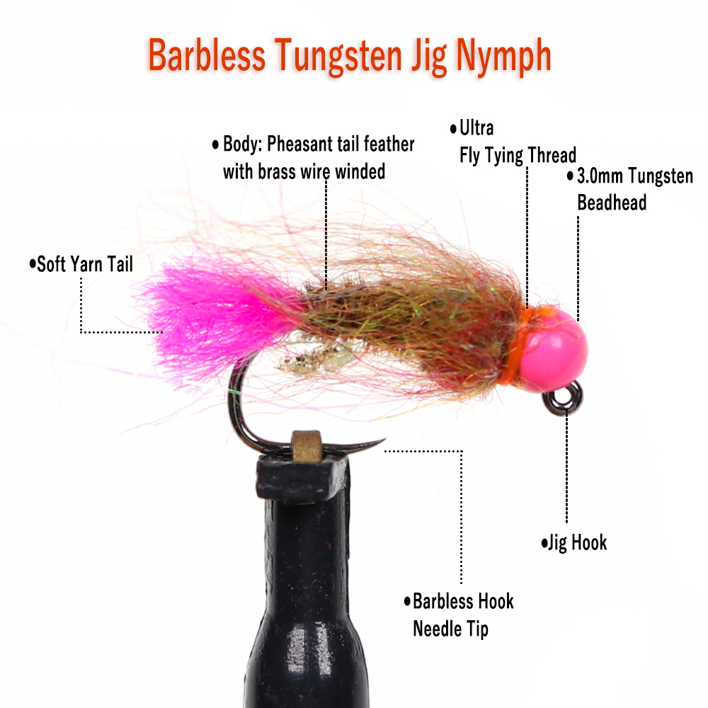 Wifreo, 12 Uds., cabeza de cue - Fishing Hook Barbless reseña y precio