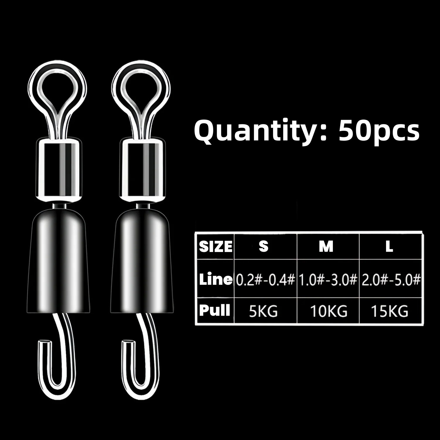 50 unidades de Conectores Gira - Fishing Hook Stainless Steel reseña y precio