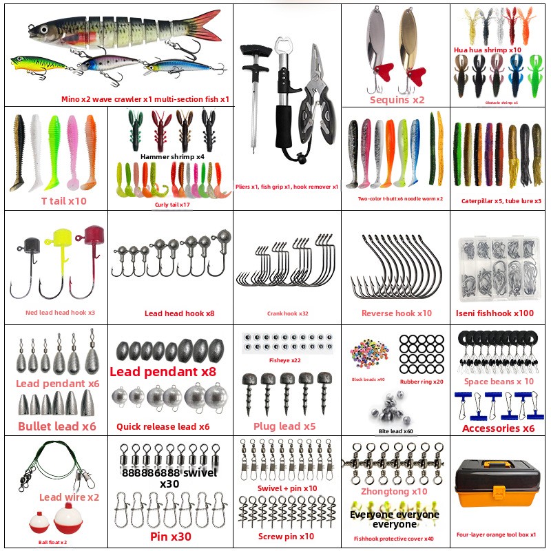 Caja de aparejos naranja con j - Fishing Hook reseña y precio