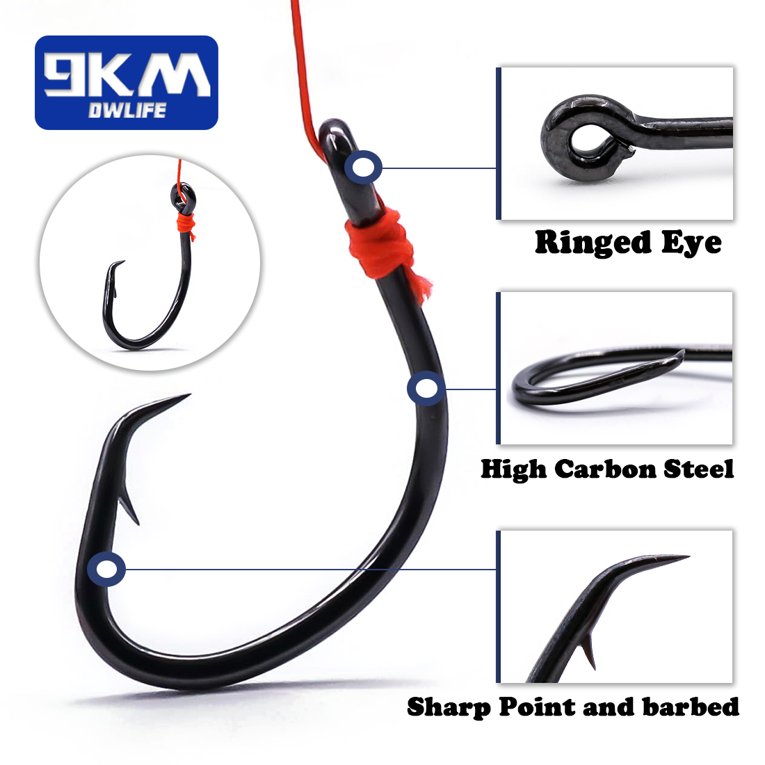 Anzuelos circulares de 9KM, 25 - Fishing Hook Circle reseña y precio