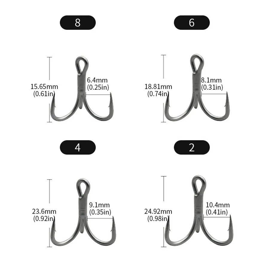 Anzuelos triples de pesca de a - Fishing Hook Barbless reseña y precio