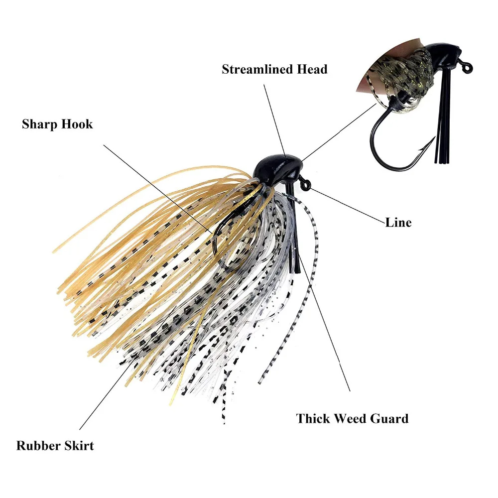 10 Uds 7g 10g 14g Jig sin male - Fishing Hook Weedless reseña y precio