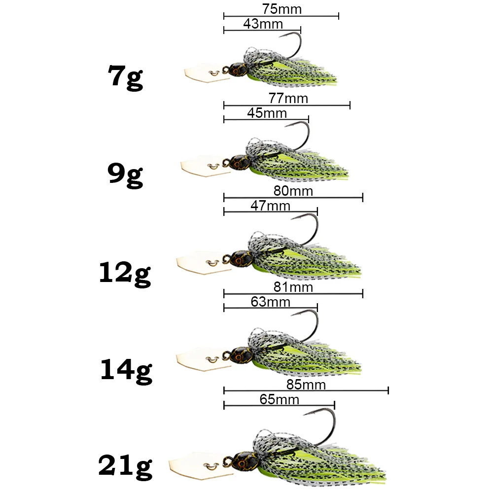 Cebo giratorio 7g/9g/12g/14g/2 - Fishing Hook Weedless reseña y precio
