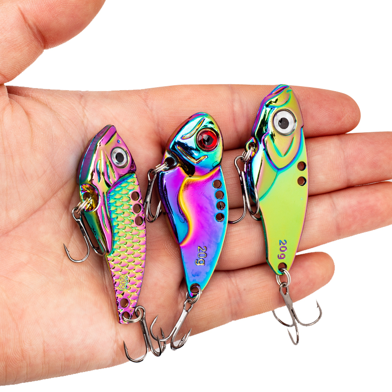 3 señuelos metálicos coloridos - Fishing Hook Treble reseña y precio