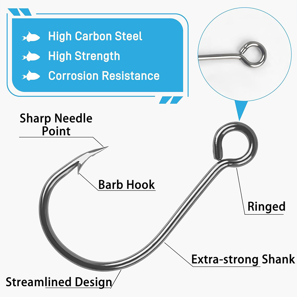 70 Uds. Anzuelos individuales  - Fishing Hook Circle reseña y precio