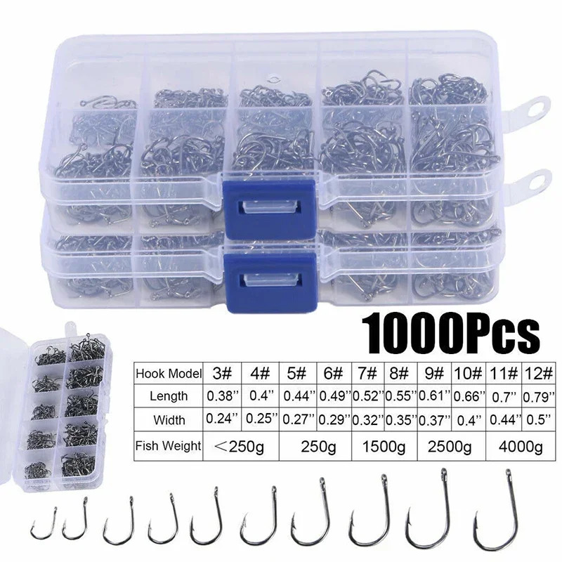 50-1600 unids/caja anzuelos de - Fishing Hook Barbless reseña y precio