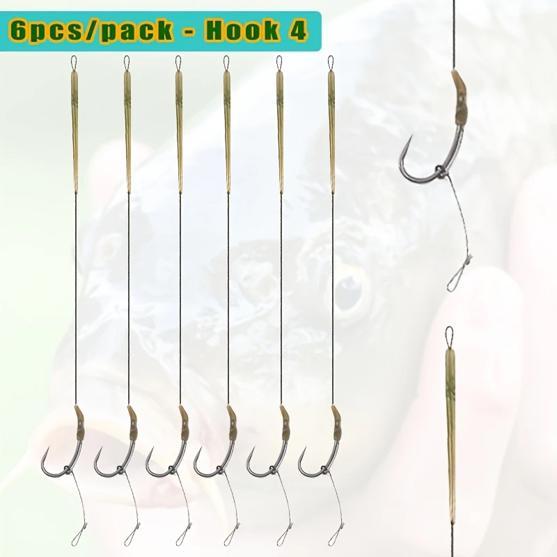 6 uds. De aparejos para el cab - Fishing Hook Size reseña y precio