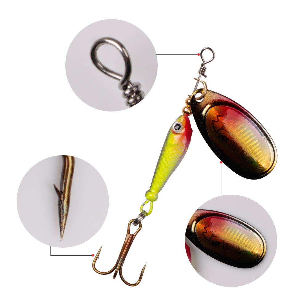 10 unids/set Spinner señuelos  - Fishing Hook Treble reseña y precio
