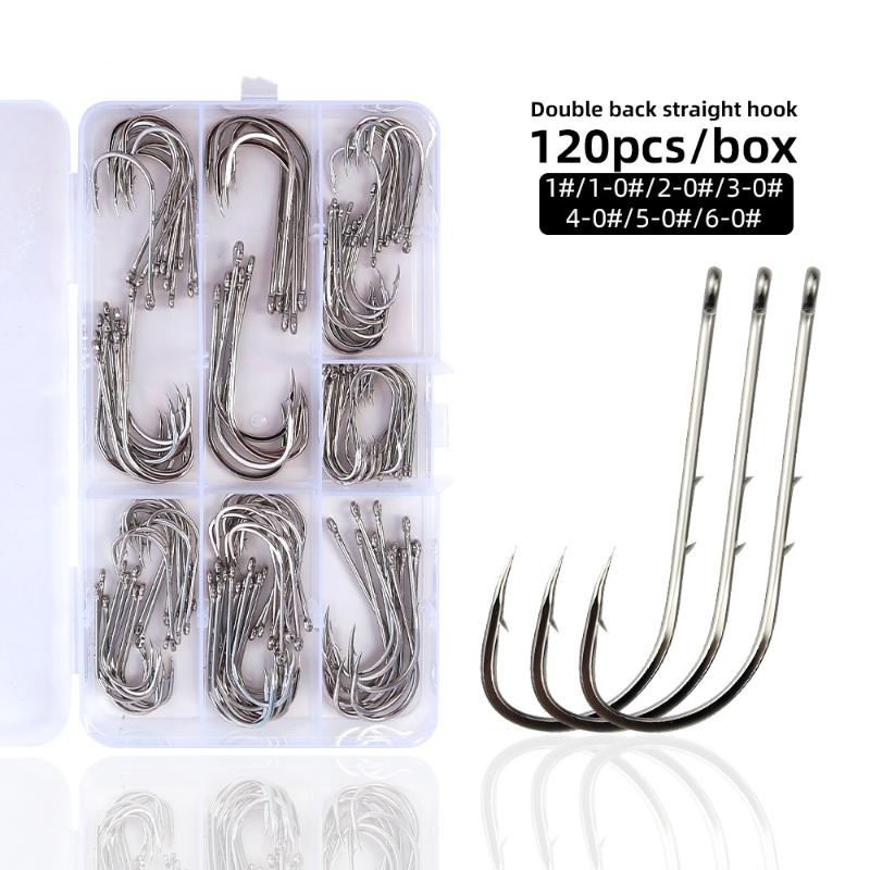 Juego de 120 Anzuelos de Acero - Fishing Hook Offset reseña y precio