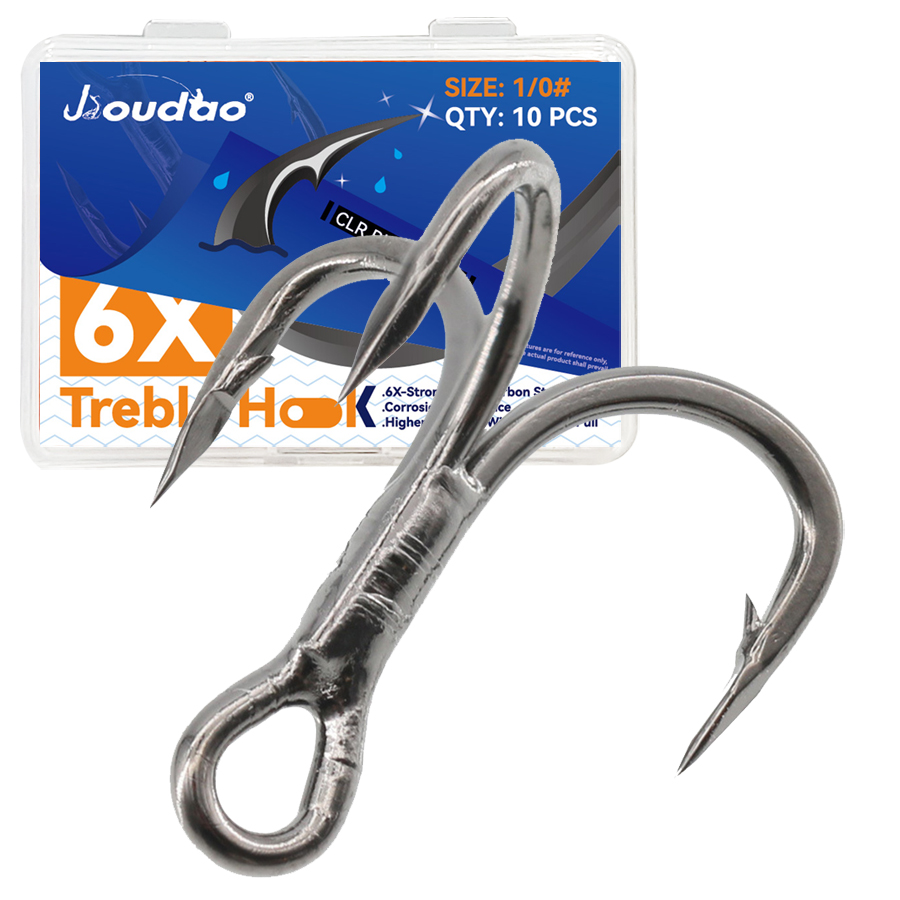 6X anzuelo triple de pesca 10  - Fishing Hook Barbless reseña y precio
