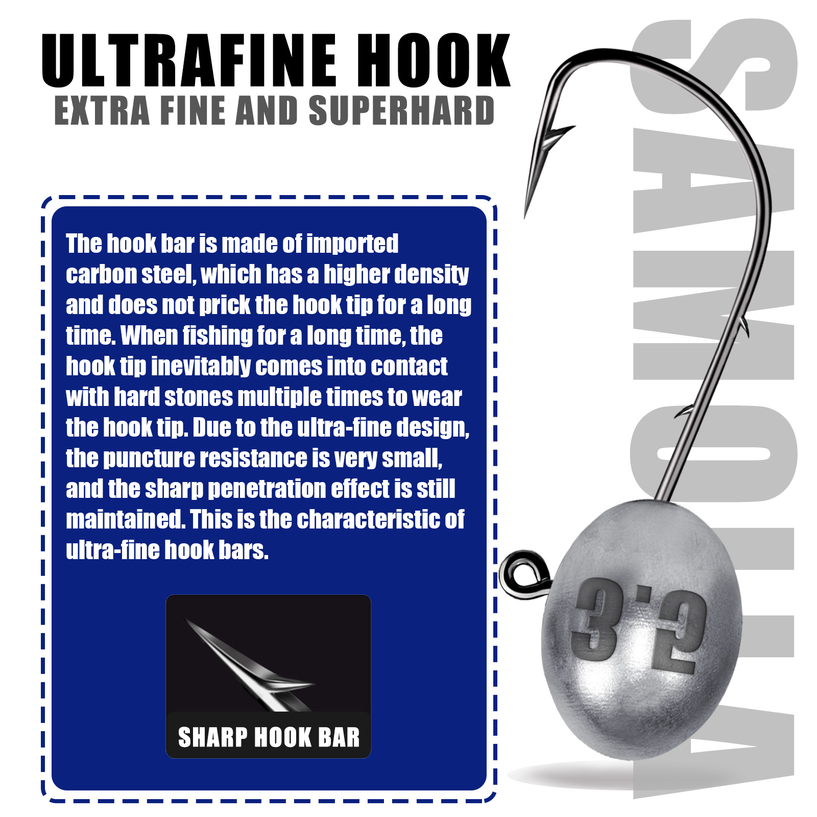 Anzuelo con cabeza de anzuelo  - Fishing Hook Offset reseña y precio
