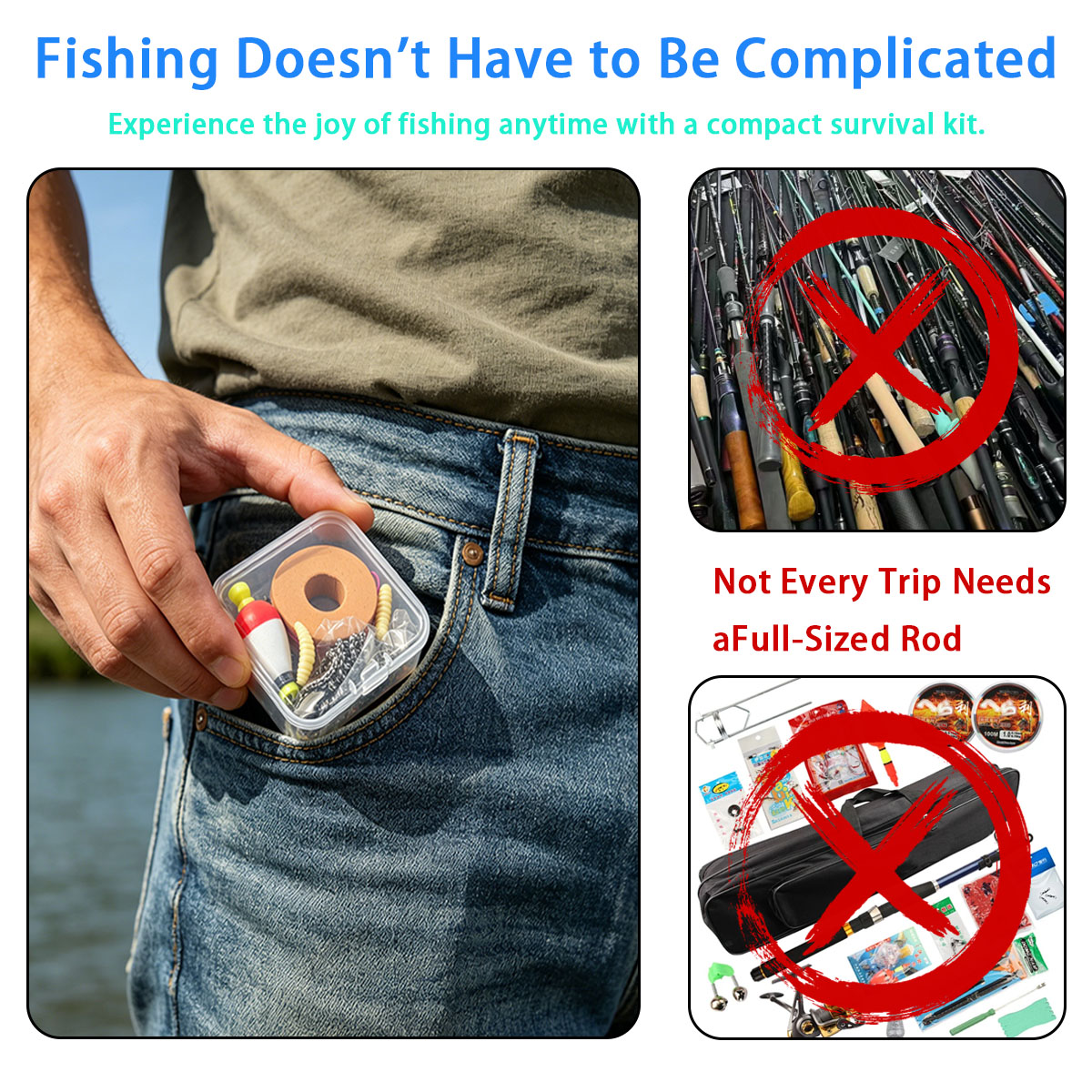 Juego de equipo de pesca de em - Fishing Hook Box reseña y precio