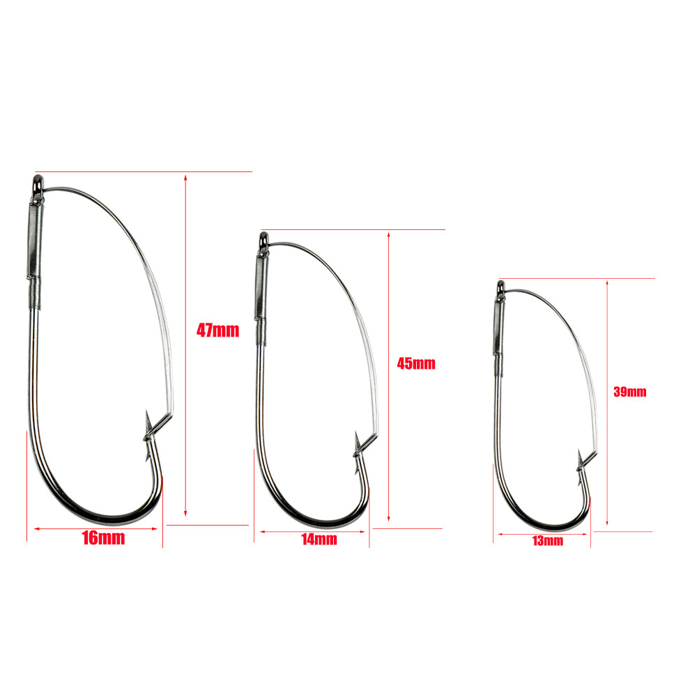 10 unids/caja de anzuelos de p - Fishing Hook Weedless reseña y precio
