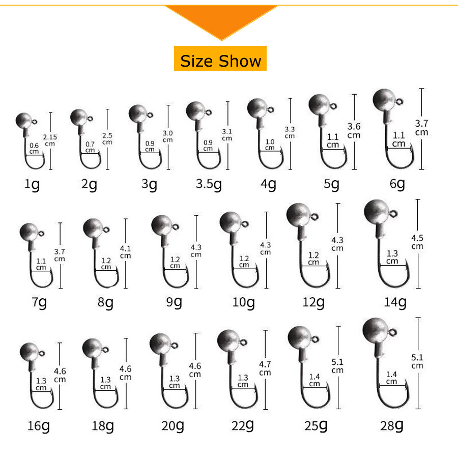 WODJYJ 1g 2g 3g 4g 5g 7g 8g 10 - Fishing Hook Offset reseña y precio