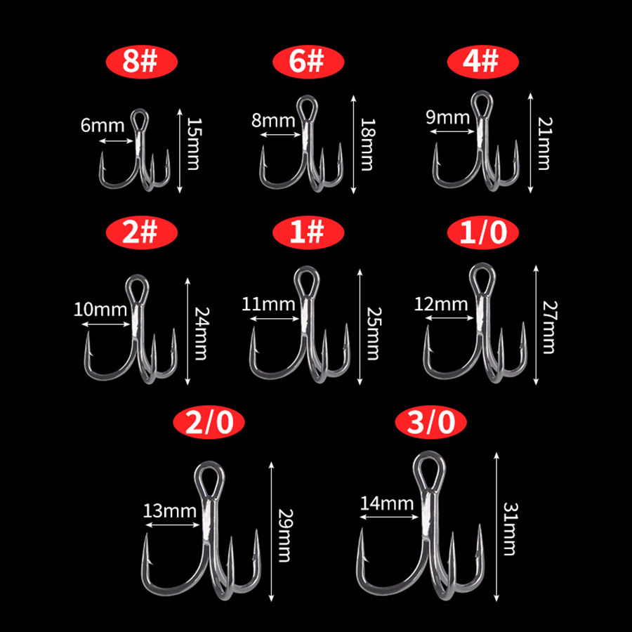 Anzuelo triple de pesca 6X de  - Fishing Hook Assortment reseña y precio