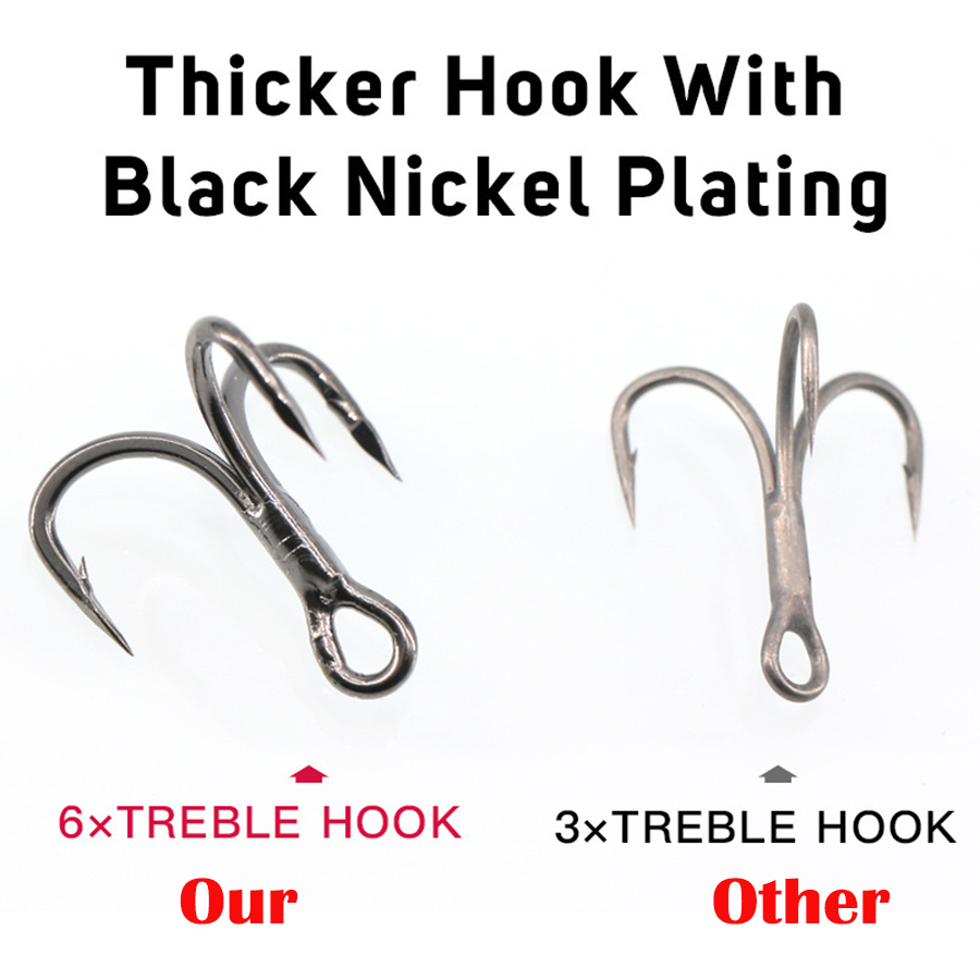 Anzuelo triple de pesca 6X de  - Fishing Hook Assortment reseña y precio